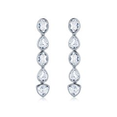 Talesia Effusion Drop Earrings with Swarovski Crystals White Gold Plated MYJS Bridal