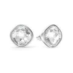 Cushion Statement Mix Carrier Earrings Clear Crystals Silver Plated