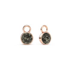 Bella 1 Carat Mix Charms with Black Diamond Swarovski Crystals Rose Gold Plated