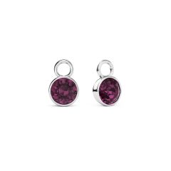 Bella 1 Carat Mix Charms with Amethyst Swarovski Crystals Rhodium Plated