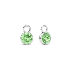 Bella 1 Carat Mix Charms with Peridot Swarovski Crystals Rhodium Plated