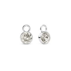 Bella 1 Carat Mix Charms with Silver Shade Crystals Silver Plated