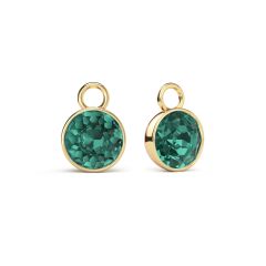 Bella 2 Carat Mix Charms with Blue Zircon Crystals Gold Plated