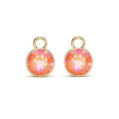 Bella 2 Carat Mix Charms with Orange Delite Swarovski Crystals Gold Plated