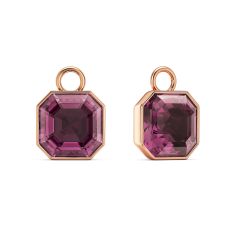 Asscher Mix Charms with Iris Crystals Rose Gold Plated