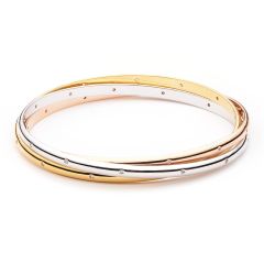 Trinity Tri-Coloured Interlocking Bangle