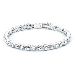 MYJS Tennis Bracelet with Clear Swarovski® Crystals