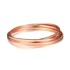 Trinity Interlocking Bangles Rose Gold Plated