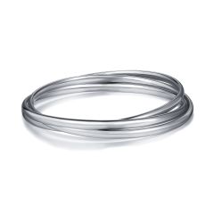 Trinity Interlocking Bangles Rhodium Plated