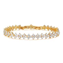 Victoria Regal Cubic Zirconia Tennis Bracelet Gold Plated