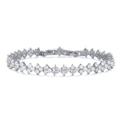 Victoria Regal Cubic Zirconia Tennis Bracelet Rhodium Plated