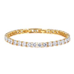 Jazz Tennis Bracelet with 5mm Cubic Zirconia Gold Plated