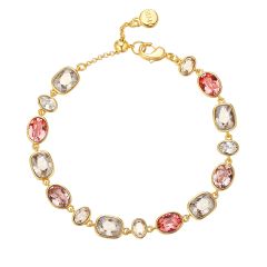 Festival Rose Bracelet w Swarovski Crystals Gold Plated