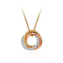 Trinity Tri-Colour Interlocking Brilliance Pendant