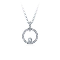 Halo Creativity Circle necklace with Swarovski Crystals RP MYJS Pendant Bridal