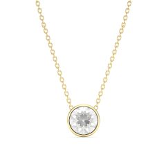 Bella 4 Carat Necklace Clear Crystal Gold Plated