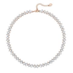 Victoria Necklace with Marquise CZ Rose Gold Plated