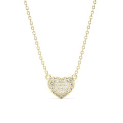 Alana Heart Necklace Clear Crystals Gold Plated