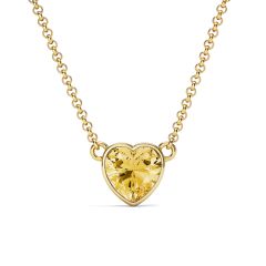 Heart Necklace Crystal Golden Shadow Crystals Gold Plated