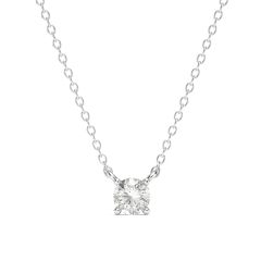 0.5 Carat DE VS+ IGI Certified Lab Grown Diamond Solitaire Pendant Clear Rhodium Plated Sterling Silver