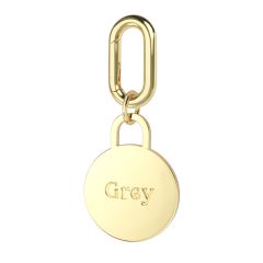 Personalised Circle Brass Pet Name Tag