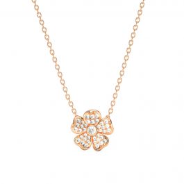 Gold necklace deals rose flower