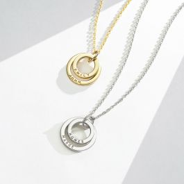 double family circle necklace